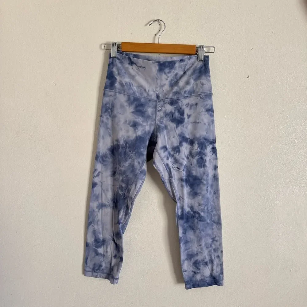 Lululemon Align Crop Diamond Dye Iced Iris Peri Purple 8
